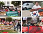 “CCP OUT” 在美韩人抗议中共渗透韩国