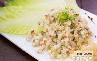 【廚娘香Q秀】春筍鮮蝦鬆和蒜片生抽骰子牛