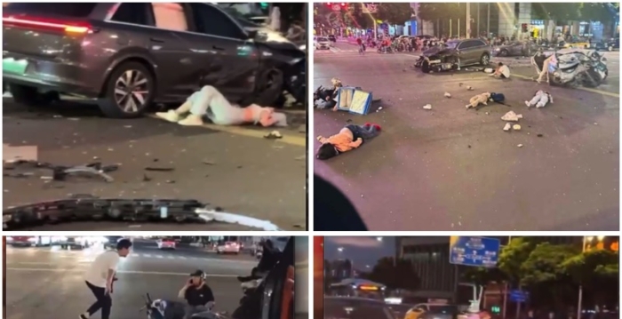 【一线采访】福州汽车撞人数死 现场恐怖