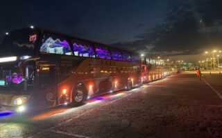 白沙屯妈祖抵达北港朝天宫 台交通部193班接驳班班客满