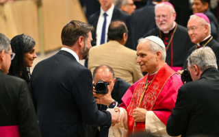 万斯出席教宗利奥十四世就职弥撒 与其会面