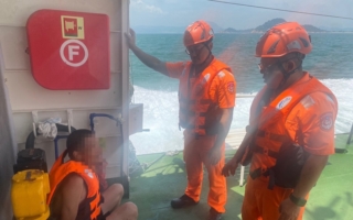 中国男泅泳偷渡金门大胆岛 遭台海巡署押返调查