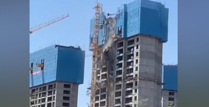 甘肃定西漳县发生塔吊倒塌 造成多人死亡