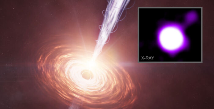 钱德拉X射线天文台观测到强烈黑洞喷流