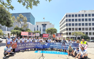 資深民運人士被關泰國移民監 華人洛城抗議