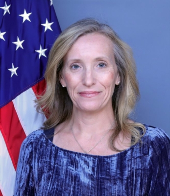 图为美国国务院负责全球妇女权利事务的前无任所大使（Ambassador at large）、前美国驻联合国代表凯利·埃克尔斯·柯里（Kelley Eckels Currie）。（美国联邦政府图片）