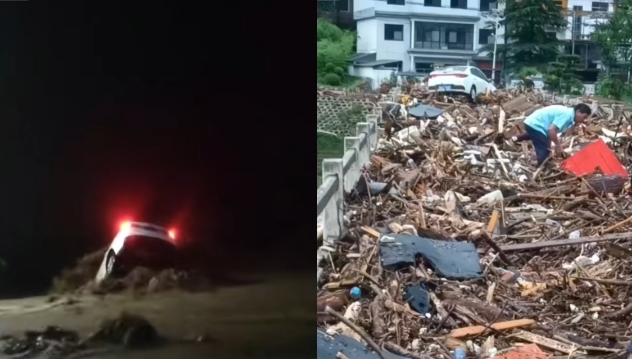 河南两景区强降雨引发山洪 至少2死 多人被困