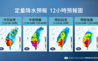 中南部豪雨或持續至週三 四縣市29日停班課