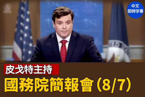 【直播】皮戈特主持國務院簡報會（8/7）