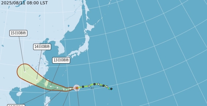 台风杨柳登陆概率高 台专家料周三登陆花东