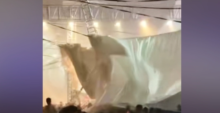 四川绵竹啤酒节雨棚桁架倒塌 造成伤亡事故