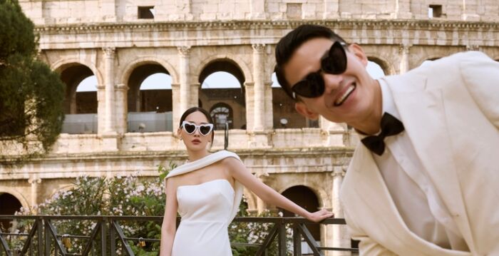 与男友都爱《罗马假期》 林映唯赴当地拍婚纱