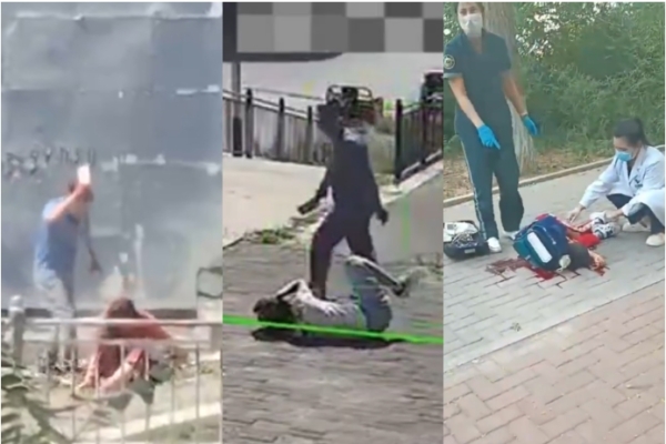 河北男子當街持刀砍人 三名警察竟不敢制止