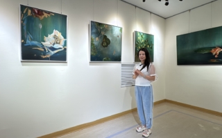 畫家李蕙瑾「荷顏悅色」 在雲林縣斗六文化觀光處開展