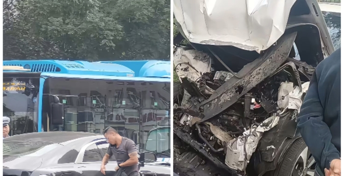 网曝知名车评人陈震发生车祸 将对方车撞飞