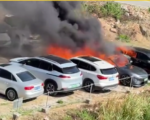 中国产电动车阿维塔突然起火 引燃7辆车