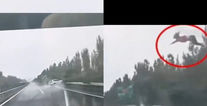 网传SUV山西高速公路侧翻 女子被甩到半空