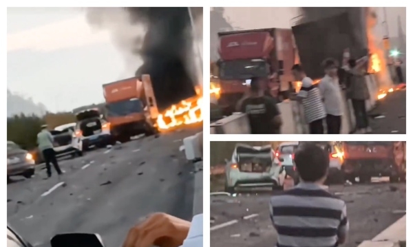 广东一高速路多车相撞 伤亡人数不明