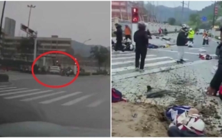 四中全會期間 湖北爆車撞小學生慘案