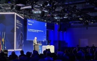 台高官德国专题演讲 吁台欧共同捍卫民主自由