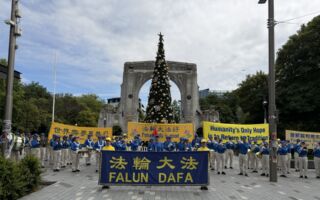 新西蘭法輪功學員在基督城舉行盛大集會遊行