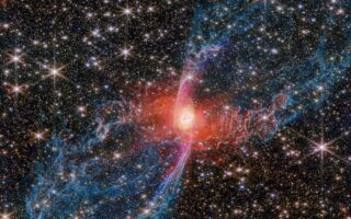 韦伯望远镜拍到太空中的“红蜘蛛”星云