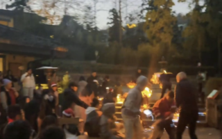 浙江度假村发生意外起火 3人全身着火