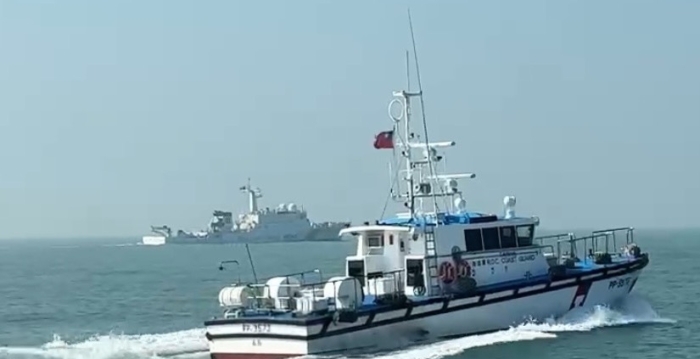 中共四艘海警船袭扰金门水域 遭台海巡驱离