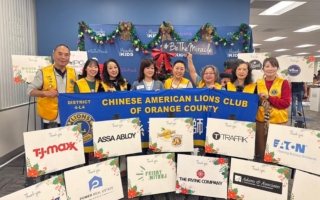 橙縣華人獅子會送暖 為癌症兒童包裝禮物