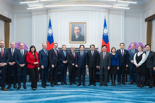 賴清德接見歐議會議員團 盼台歐團結捍衛自由