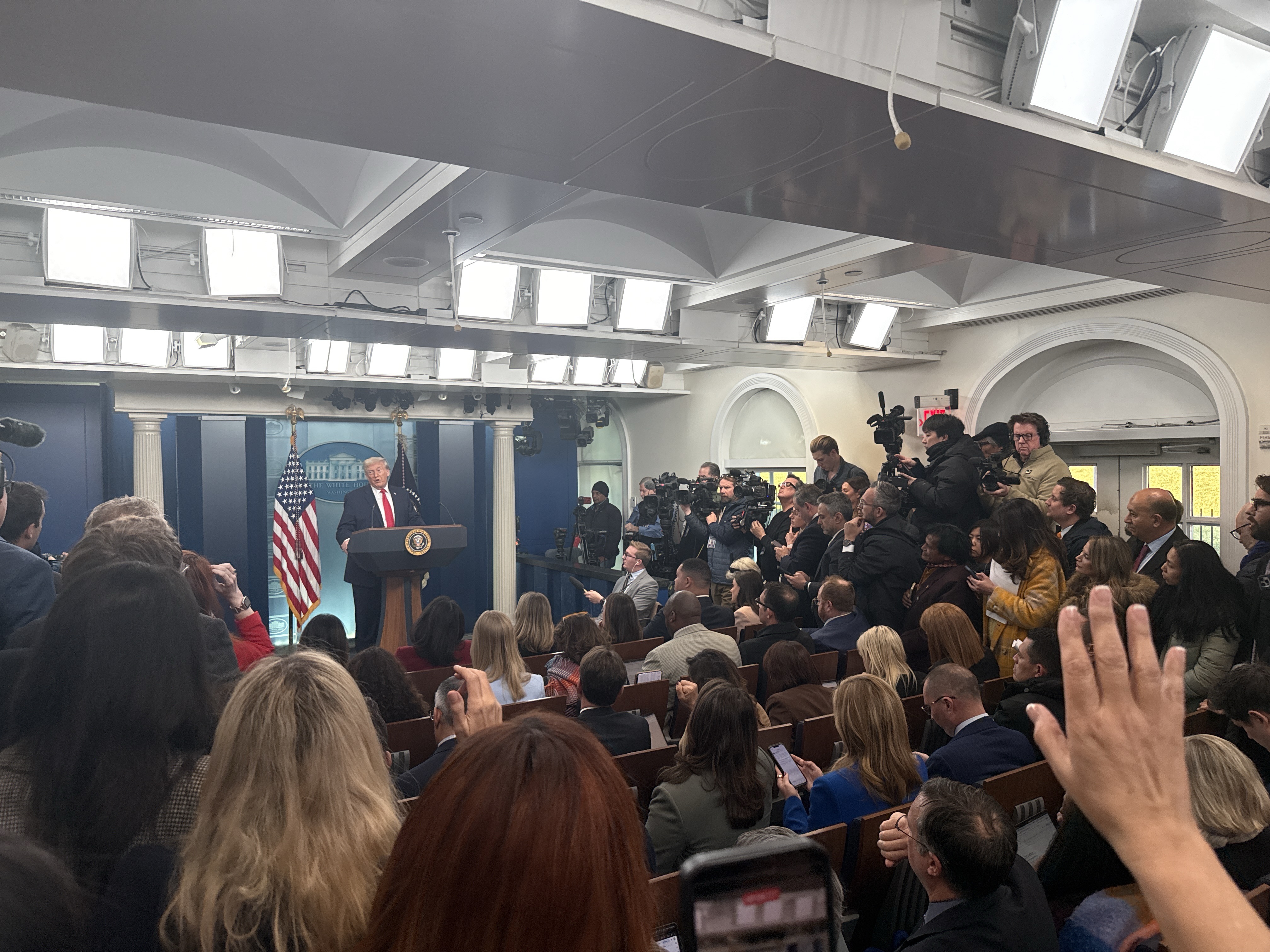 川普参加白宫新闻会讲述执政一年成就| 第二任期| 政绩| 大纪元