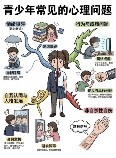 青少年常見的心理問題。
