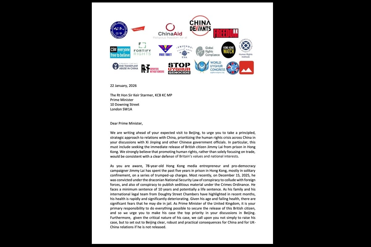 19人权组织促英首相访华提释放黎智英等政治犯| 英国首相| 大紀元