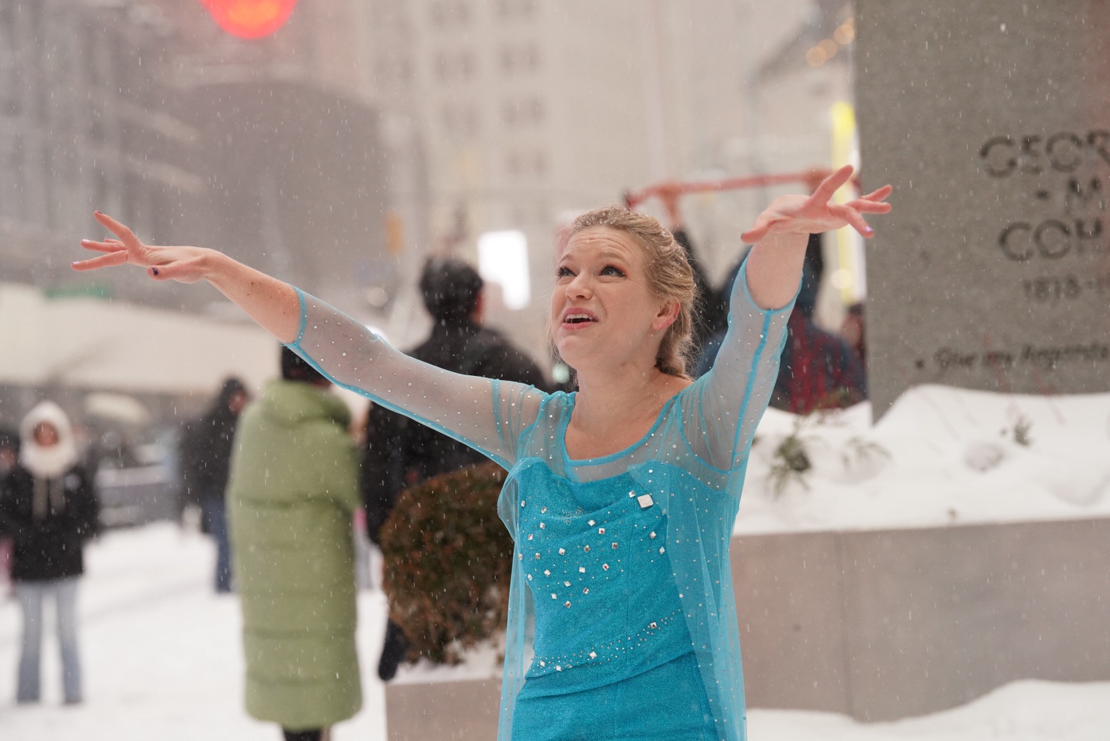 组图：大雪纷飞下的纽约| 冬季风暴| 大纪元