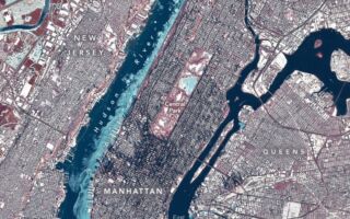 NASA衛星圖片：紐約市嚴寒 哈德遜河結冰