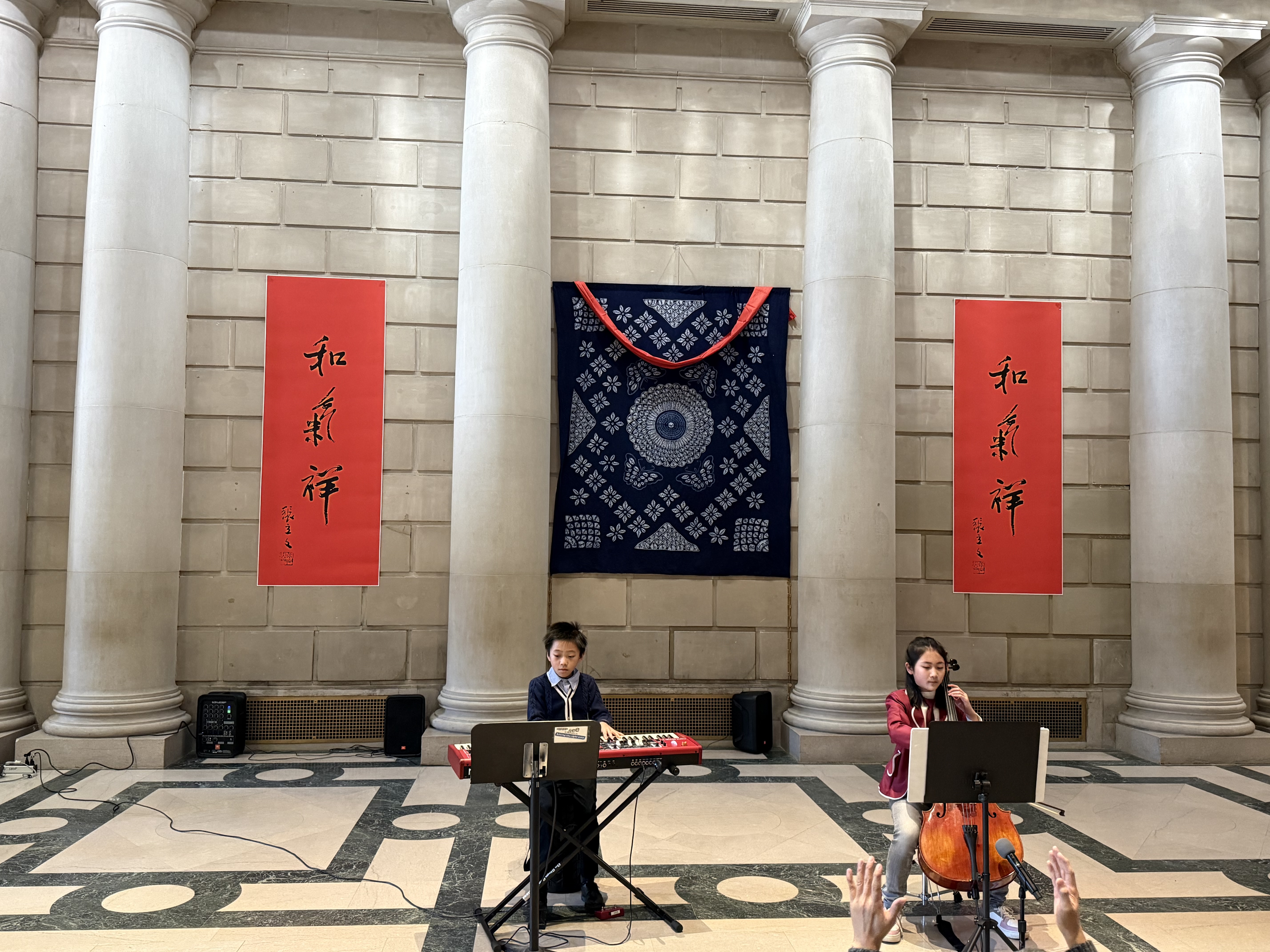 2026年3月14日,費城公園大道中心圖書館舉辦了慶祝中國新年活動。(楊茜/大紀元)