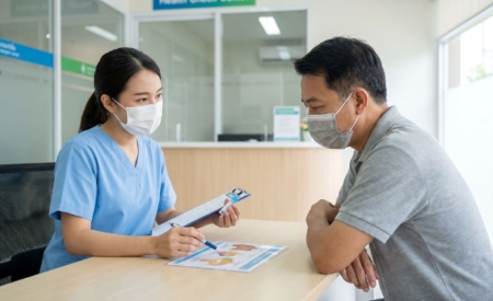 陳柏仲醫師提醒,45歲以上民眾應每兩年接受一次公費糞便潛血檢查,才能及早發現與治療。(此為AI生成情境圖)