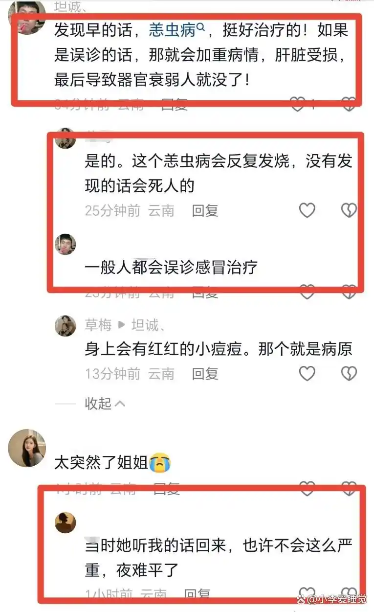 39歲博客「哈尼小微」蟲咬後感染恙蟲病去世