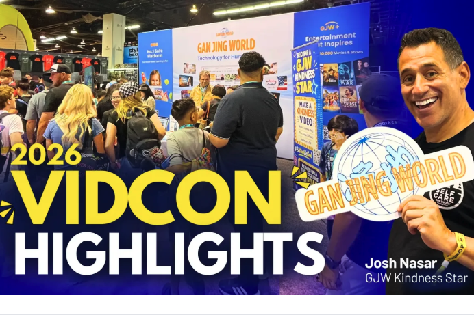 在加州舉行的2026年VidCon大會上,擁有約1000萬粉絲的創作者Josh Nasar在乾淨世界的「成為乾淨世界善舉之星」展位拍攝了一段支持乾淨世界的宣傳影片。(乾淨世界)