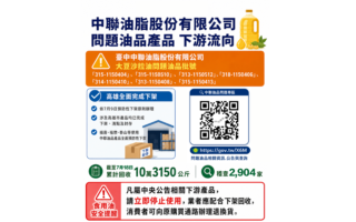 中聯問題油增2批號 高市府超前部署本月9日已全數下架