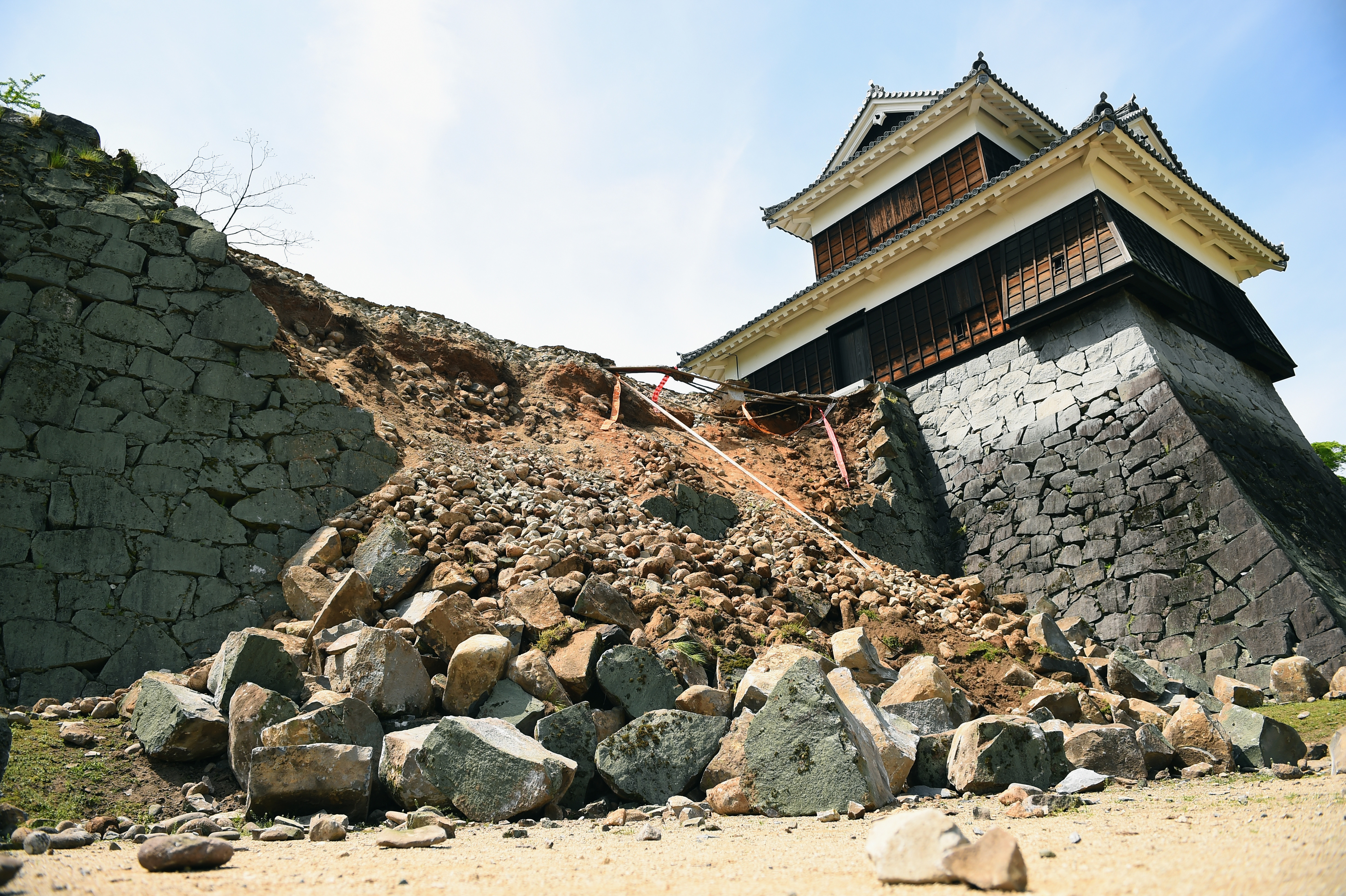 2016年4月15日發生的地震讓熊本城受到重創。(Masterpress/Getty Images)
