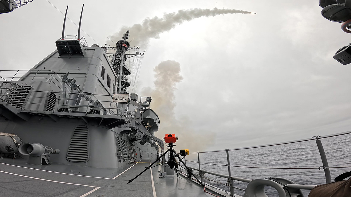 2026年7月29日,日本海上自衛隊「鳥海號」首次發射「戰斧」巡航導彈。(日本防衛省圖片)