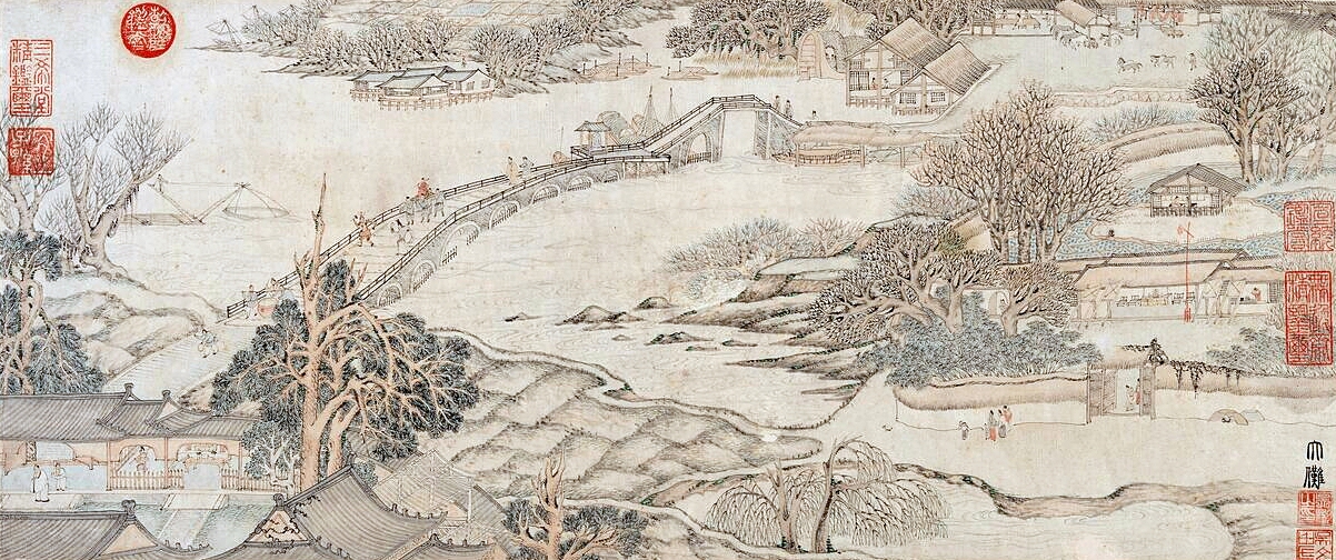 明 吳彬《歲華紀勝圖》冊-大儺,台北故宮博物院藏。(公有領域)