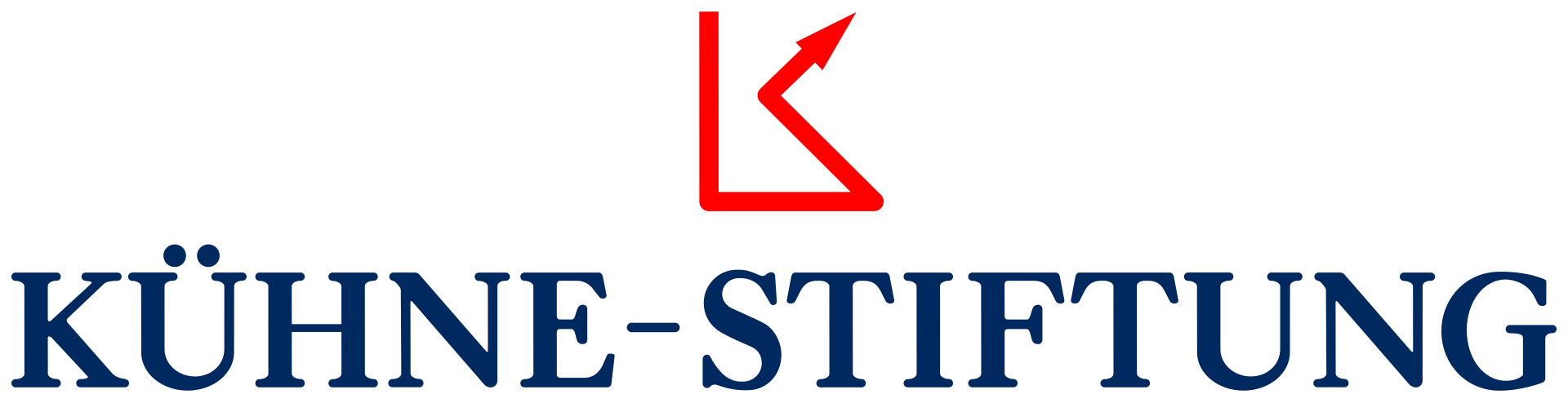库恩基金会(Kühne Foundation)标志。基金会由克劳斯-迈克尔·库恩与父母于1976年共同创立,长期投入物流研究、医疗、教育及文化等领域。