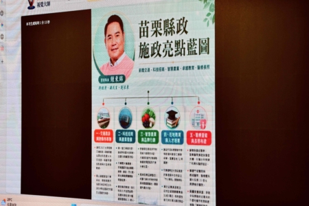 通霄國中校長張傳源示使用AI工具,本文生成時間1分30秒