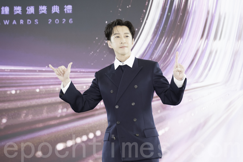 第61屆節目及戲劇類金鐘獎典禮主持人記者會於9月1日舉行。圖為節目類主持人陳漢典。(許基東/大紀元)