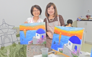 世华美南艺术课 描绘圣托里尼浪漫午后