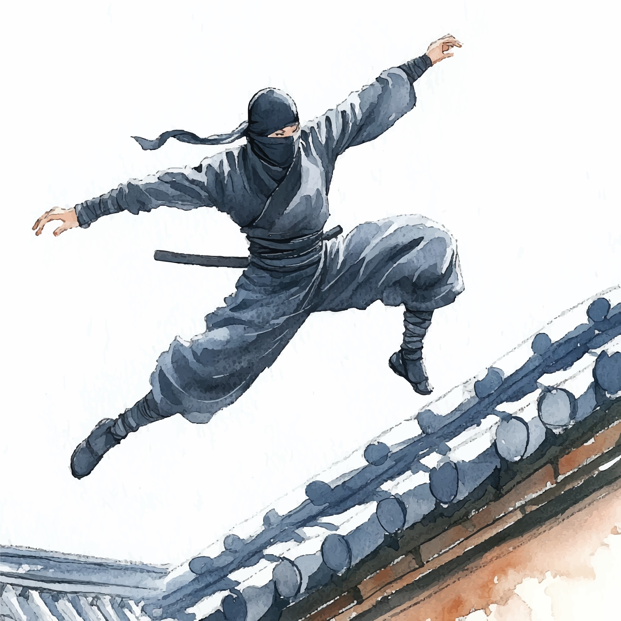 忍者在執行任務的示意圖。(Shutterstock)