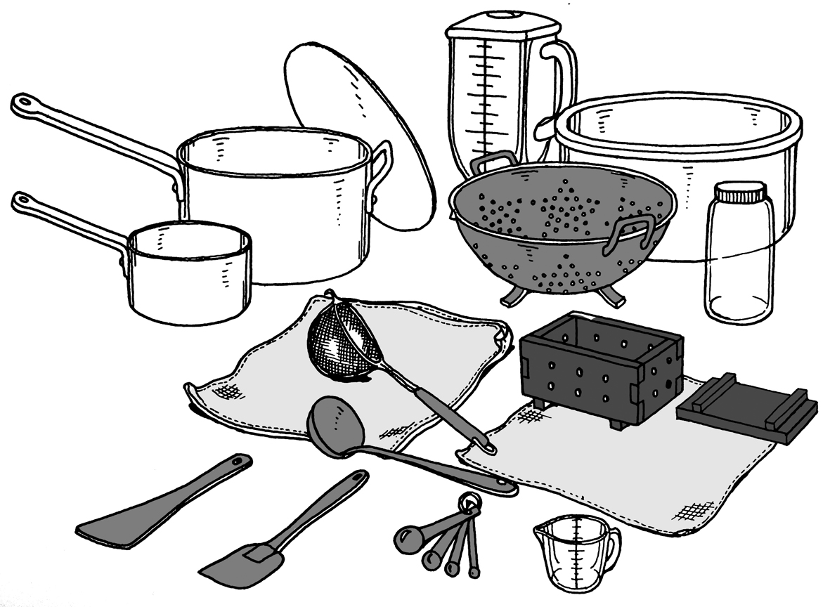 製作豆漿所需的廚具。(柿子文化提供)